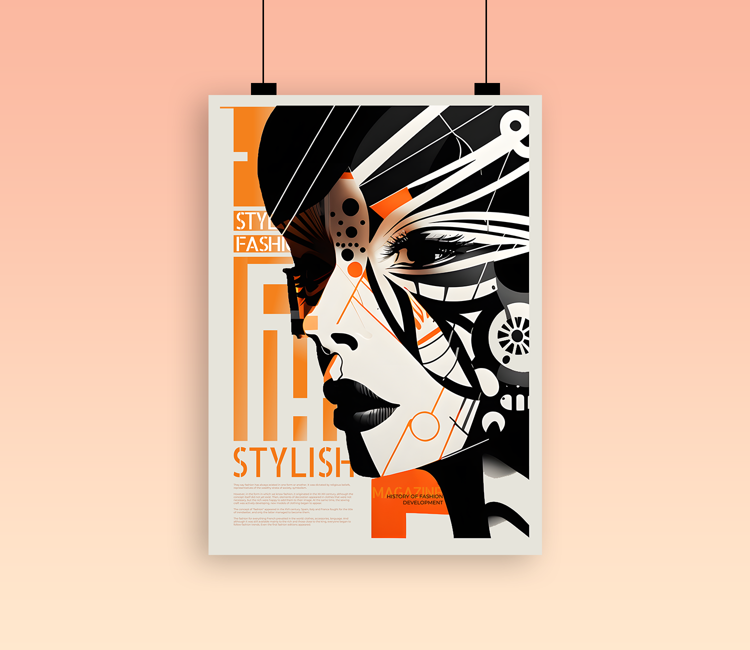 Stylish poster design fashion font girl illustration photoshop poster style stylish typography woman