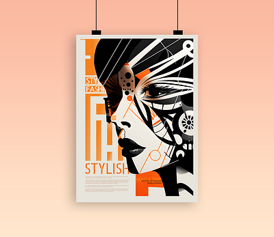 Stylish poster design fashion font girl illustration photoshop poster style stylish typography woman