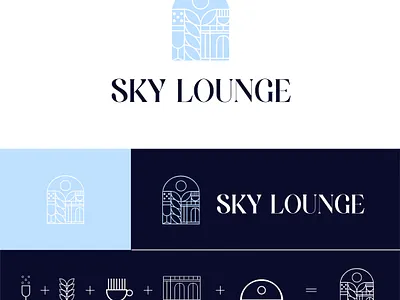 Sky Lounge Logo brand identity branding cafe graphic design logo logo design lounge resturant sky