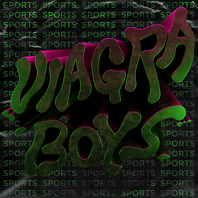 Sports ○ Viagra Boys 3d artwork blender design digital design graphic design illustration punk sports text type typo typography viagra boys web design
