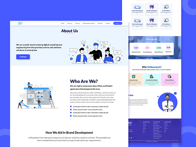 IT Company About Us Page UI Template Design about us page creative ui figma free ui template it company ui design landing page responsive web design service page ui ui ui template user experience user interface web design website design