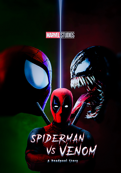 A Deadpool Story: Spiderman vs Venom design graphic design movie poster typography