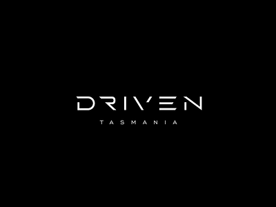 driventasmania.com.au branding clean custom font graphic line logo typography wordmark