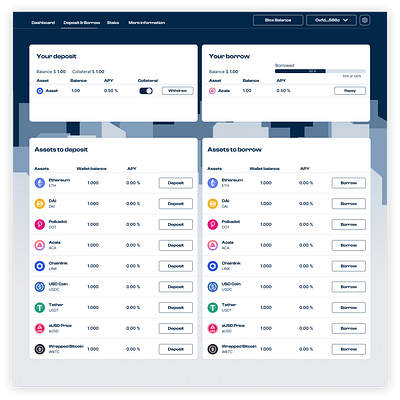 [UX/UI] Defi Borrow & Lending Platform - Moonbeam