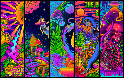 art work psychedelic artwork design illustration illustration psychedelic trippy weed