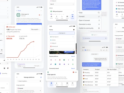 Yayuc - Mobile AI cross platforms ai ai chat ai chat platforms app design artificial intelligence assistant chart chat chat bot design ios mobile mobile chat open ai product product design prompt ui ui design uiux