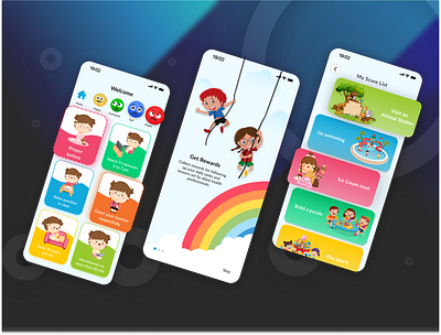 Ability Reach app design disablity child helpfull mobile shots ui ux