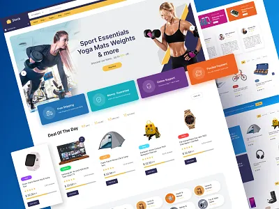 E-Commerce Website Design about us branding ecommerce ecommerce web fashion web footer header hero section home page landing landing page landingpage testimonial uiux design web design web header web page webpage website