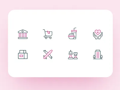 Verloop - Industries wise icons design dualtone iconography icons illustration industry line ui vector