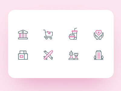 Verloop - Industries wise icons design dualtone iconography icons illustration industry line ui vector