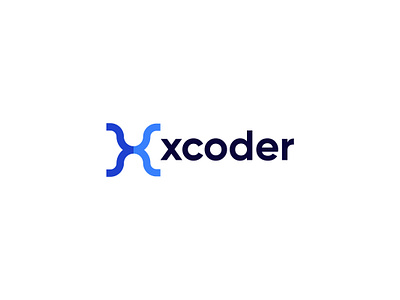 xcoder branding code coded coding modern software technology webstie x letter xcoder
