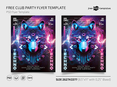 Free Club Party Flyer club clubflyer event events flyer flyers free freebie party partyflyer photoshop print psd template templates