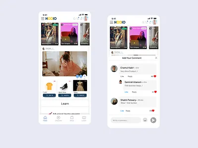 Hoolo Feed and Comment Section branding design graphic design illustration logo minimalist trendy design typography ui ux vector