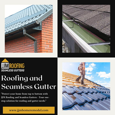 Professional Gutter Cleaning and Roofing Services | JJM Roofing gutter installation residential roofing roof repair roof replacement seamless gutters