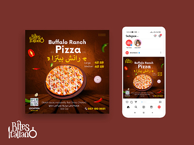 SM POST for PIZZA PRODUCT branding design graphic design