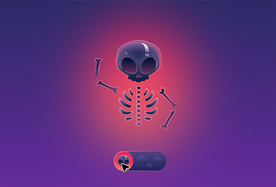 Skeleton 💀 affinity designer animation illustration light motion graphics skeleton vector 💀