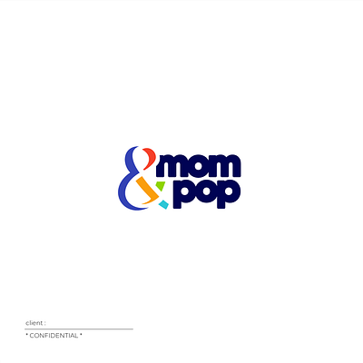 mom&pop bold branding custom design graphic design logo strong typography vector