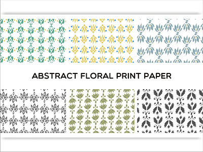 Abstract floral Print Paper spring