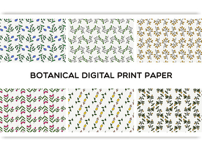 Botanical Digital Print Paper paper