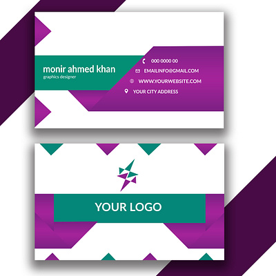 modern visiting card design 3d animation app branding business card design design graphic design illustration logo monir360 ui