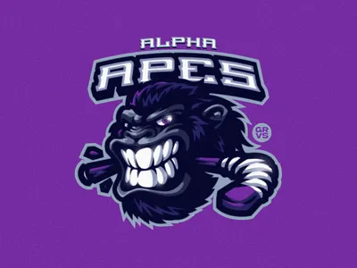Alpha Apes apes branding design esport gaming gorilla graphic hockey hockey logo illustration king kong logo mascot sport