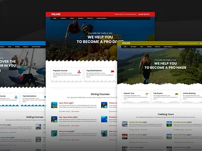 Volare - Trekking and Sailing Site Template trekking ui ux web design
