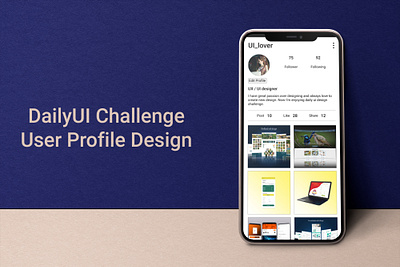 Daily UI day 6 006 daily ui graphic design ui user profile ux