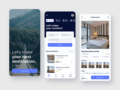 Booking service - Mobile app app app design booking app clean flight booking flight booking app hotel booking hotel booking app ios minimal mobile mobile app online booking app tickets travel travel app ui uiux ux vacation app