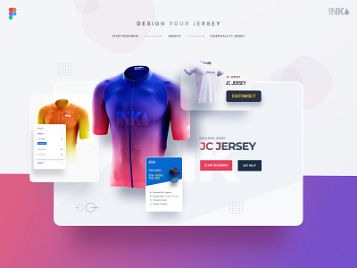 Custom Sports Apparel Website UI - INK branding custom sports apparel design ecommerce sports sports clothing sportswear ui web web design website