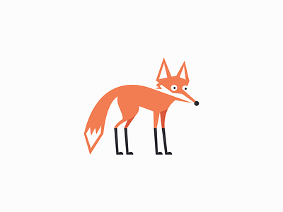 Fox Logo animal branding cartoon cute design emblem fox fur geometric icon identity illustration logo mark mascot modern orange premium symbol vector