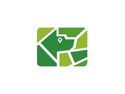 dog map dog location logo map pin point