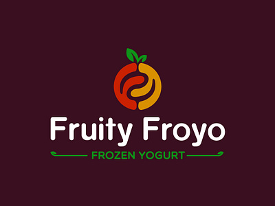 Fruity Froyo Logo Design. branding colorful design ff fffruit fflogo fruiticon fruits fruitslogo fruity graphic design leaf logo logodesign logodesigner logofolio logoinspiration logos multicolor yogurt
