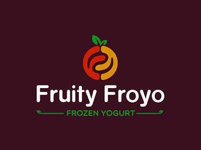 Fruity Froyo Logo Design. branding colorful design ff fffruit fflogo fruiticon fruits fruitslogo fruity graphic design leaf logo logodesign logodesigner logofolio logoinspiration logos multicolor yogurt