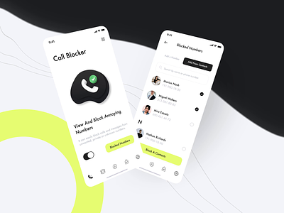 Ads Blocker Mobile App ads blocker app call blocker ios mobile mobile app ui ux visual design