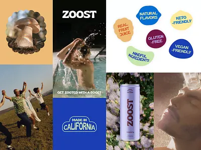 ZOOST — Visual Identity art direction beverage branding drink fruits hard seltzer icon identity ingredients logo logomark mindful minimal natural shapes startup summer type visual identity zen