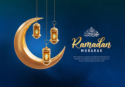 3d-ramadan-kareem-social-banner-template-with-crescent-islamic-l 3d branding design graphic design logo ui ux