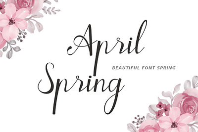 April Spring beautiful branding design font font design handwritten illustration logo script ui