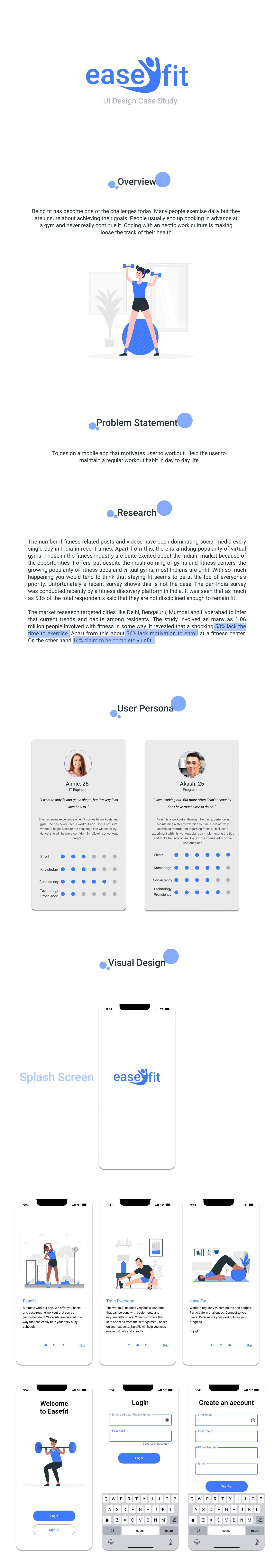 Easefit | UI Case Study design dribbblecase graphic design productdesign