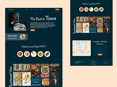 Food Yard || A restaurant website branding design frontendproject graphic design grocerystore illustration logo project ui vector