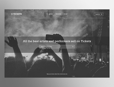 Ticket Selling Website branding design digital product entertainment graphic design ui ux website