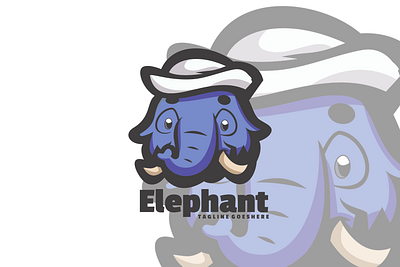 Elephant animal branding cute mascot design graphic design illustration logo vector