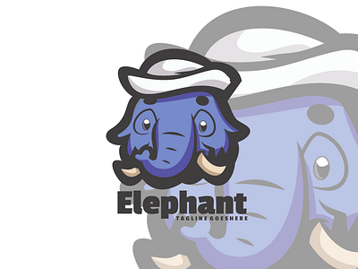 Elephant animal branding cute mascot design graphic design illustration logo vector