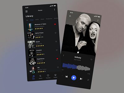 Streaming Music Mobile App android app application best shot colors design ios mobile music streaming ui ux