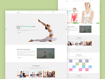 Yoga and Fitness HTML Template - Handstand yoga studio