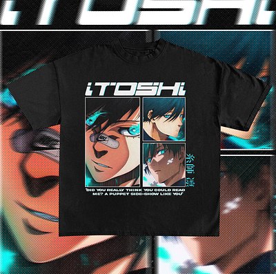iToshi Anime T-shirt Design anime characters t shirt design graphic design graphic designer illustration illustrations logo t shirt t shirt design t shirt designer