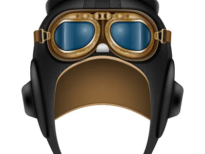 Retro pilot helmet vector illustration helmet illustration old pilot retro vector vintage