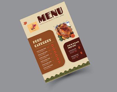 FOOD MENU adobe indesign design graphic design illustration logo typography vector