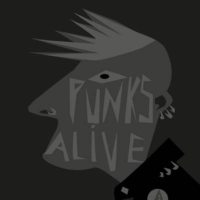 !Punks are 4ever alive! art concept cover culture digital painting illustration music poster print punk style underground vector