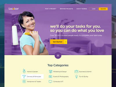 Tasoker Website application design desktop job landing page platform ui ux webapp website