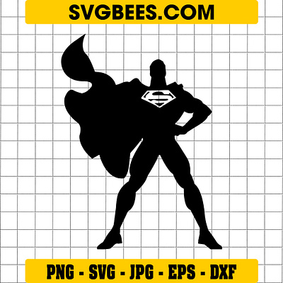 Superman Silhouette SVG superman silhouette svg svgbees